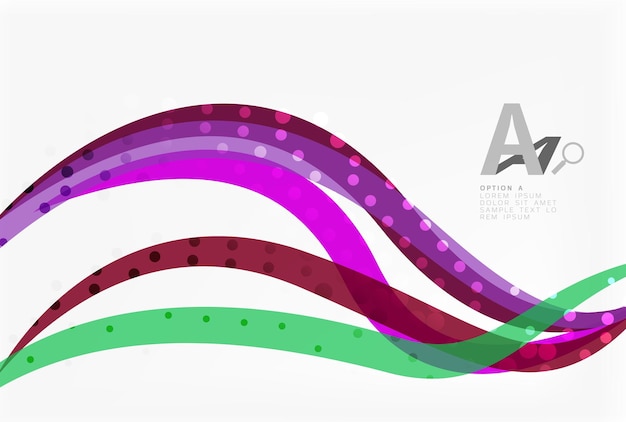 Vector vector dotted curve waves abstract background