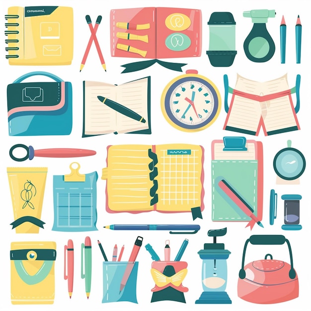 Vector vector education school study design student book illustration icon concept background pe