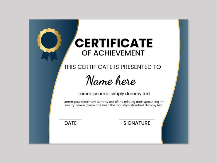 Vector elegant certificate template de