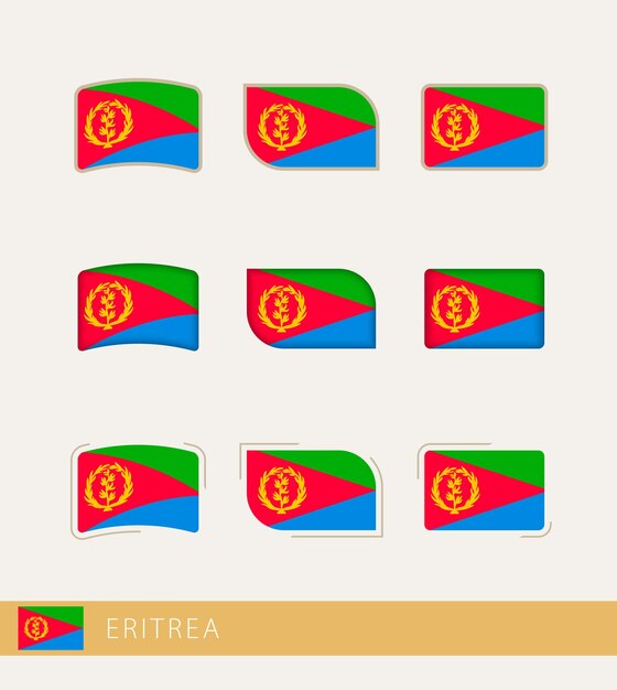 Vector vector flags of eritrea collection of eritrea flags