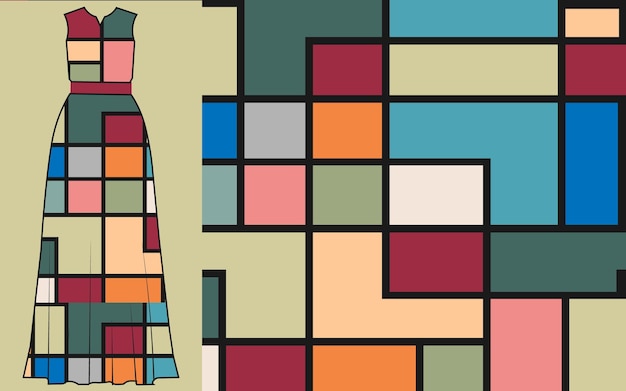 Vector vector flat geometrics pattern design colorful shape pattern design