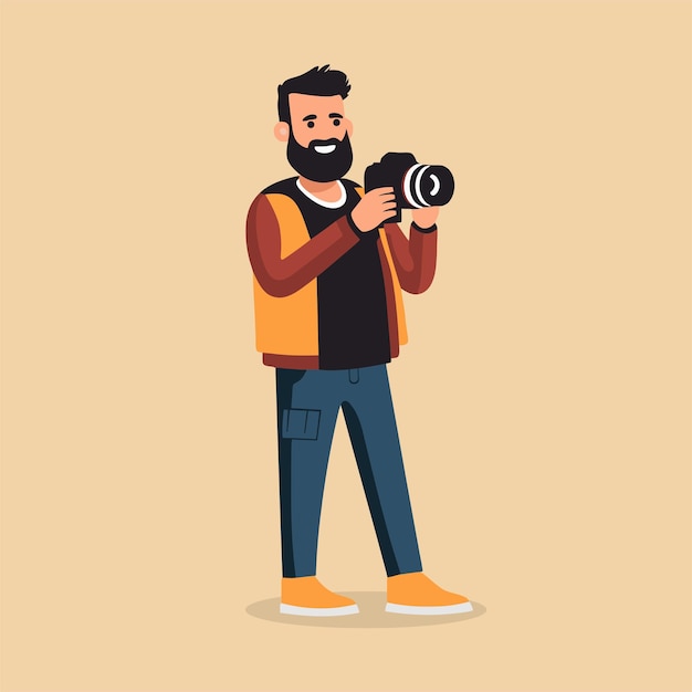 Vector vector flat photographer 5