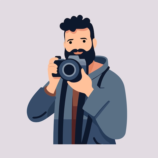 Vector vector flat photographer 6
