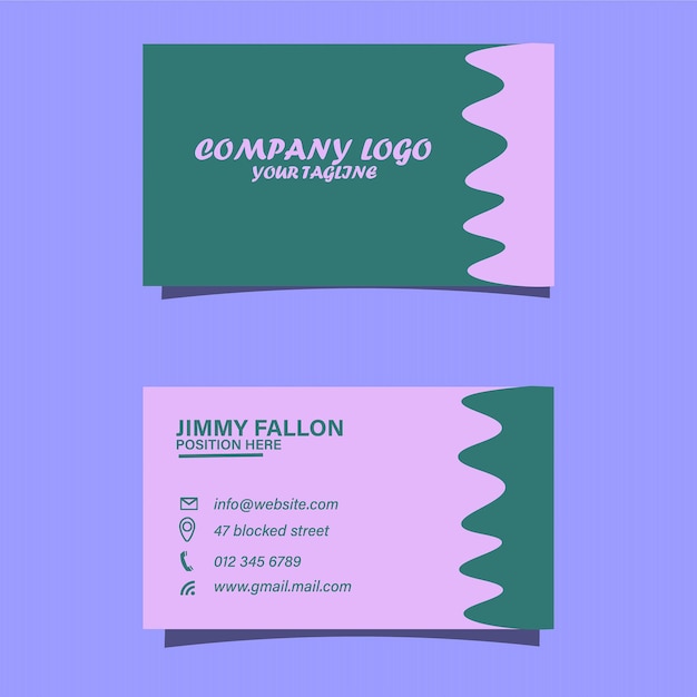 Vector vector fully editable clean style business card template with different colors
