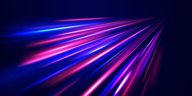 Vector vector glowing lines air flow effect light trail wave fire path trace line car lights