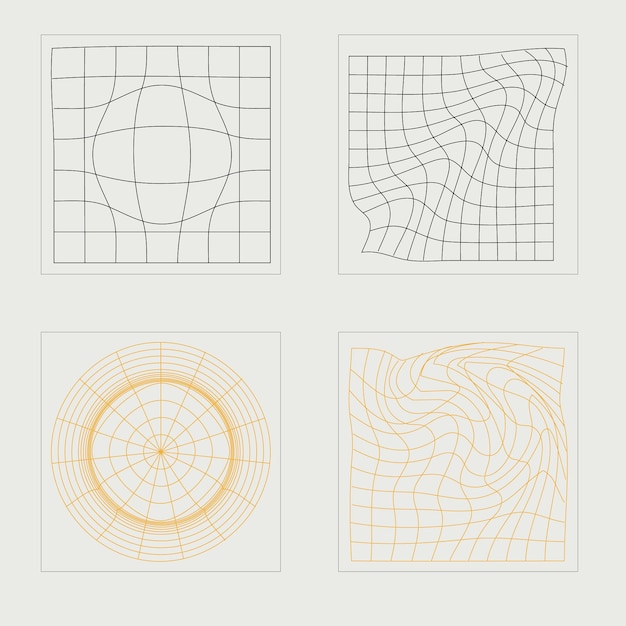 Vector vector graphic assets set large set of retro objects for design modern abstract forms