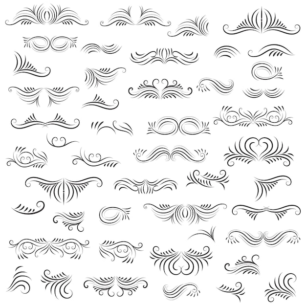 Vector vector graphic elements for design vector elements swirl elements decorative illustration