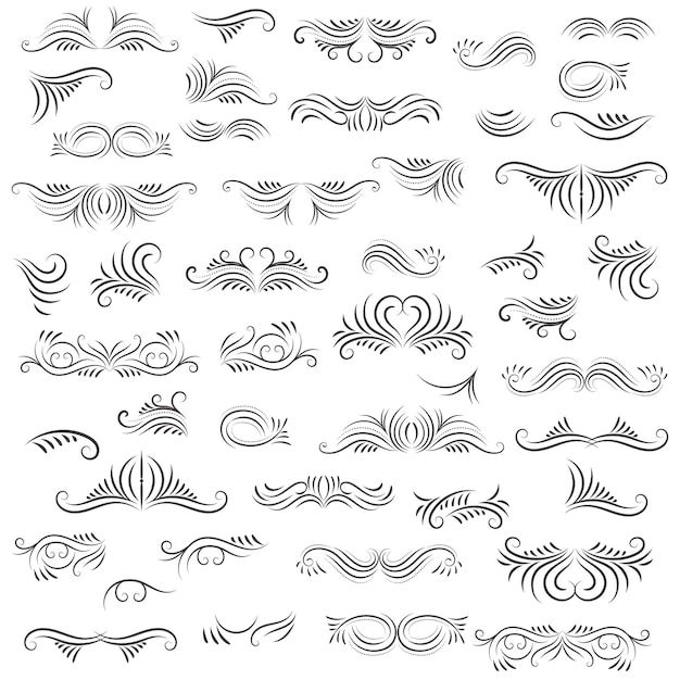 Vector vector graphic elements for design vector elements swirl elements decorative illustration