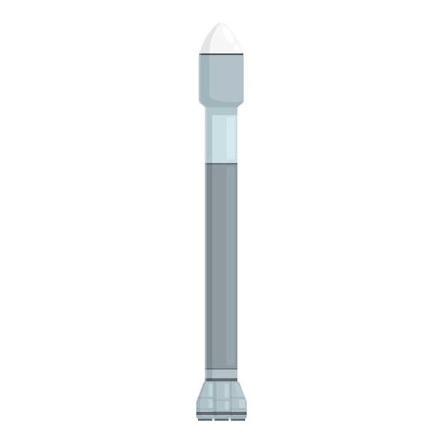 Vector vector graphic of a sleek silver led torch isolated on a white background