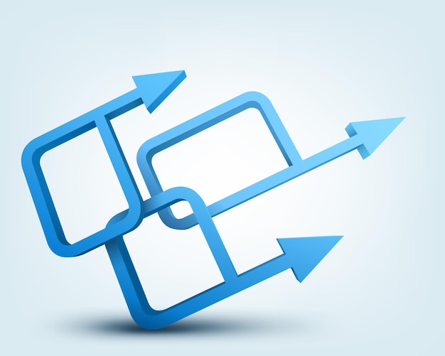 Vector vector illustration of 3d arrows