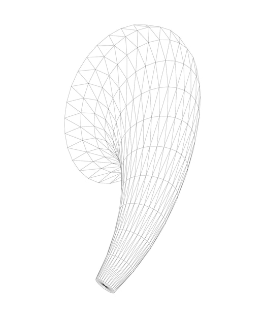 Vector vector illustration of 3d figure