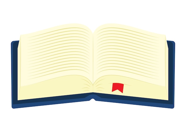 Vector vector illustration of book isolated on white background