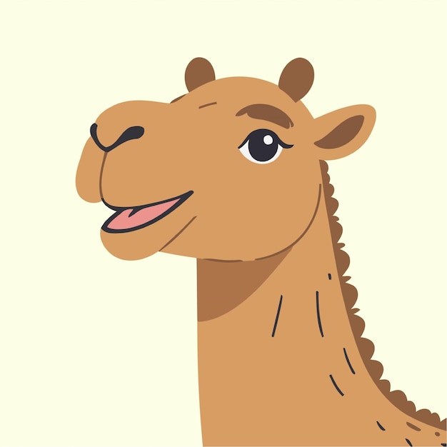 Vector vector illustration of a cute camel for kids books