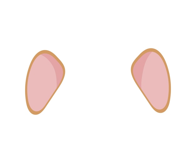 Vector vector illustration of dog and cat ears