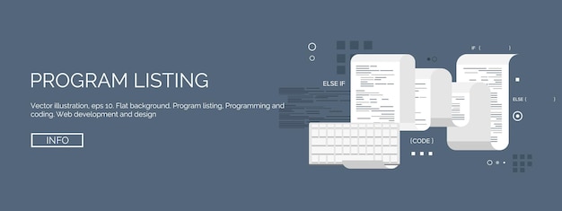 Vector vector illustration flat computing background programming coding web development search engine