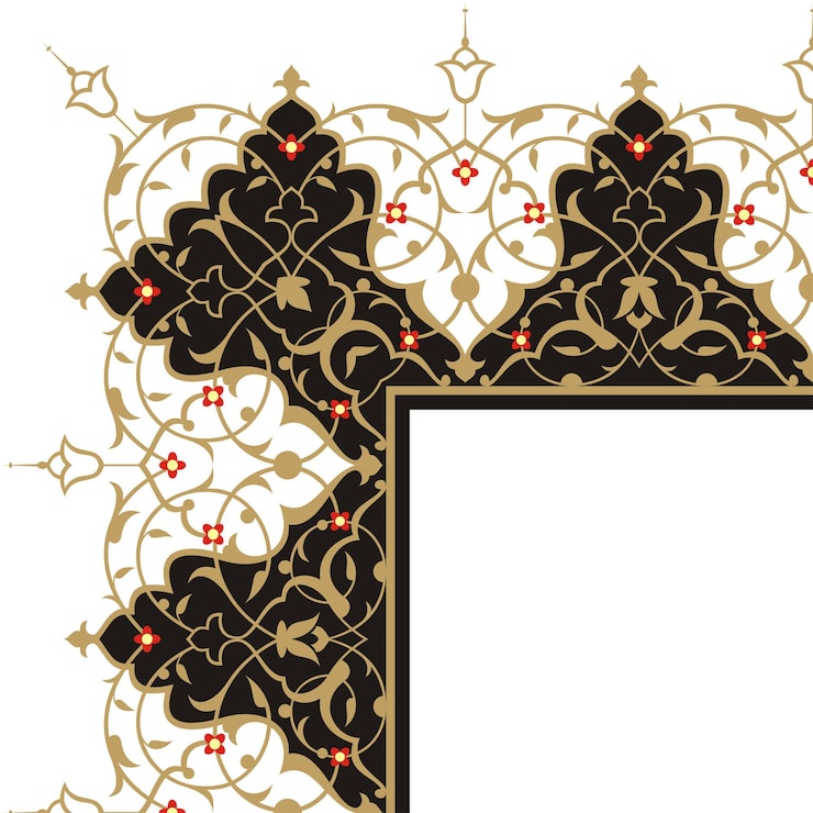 Vector illustration for frame border corner design template Elements in eastern style