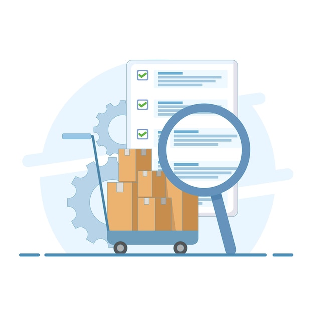 Vector vector illustration of inventory management concept