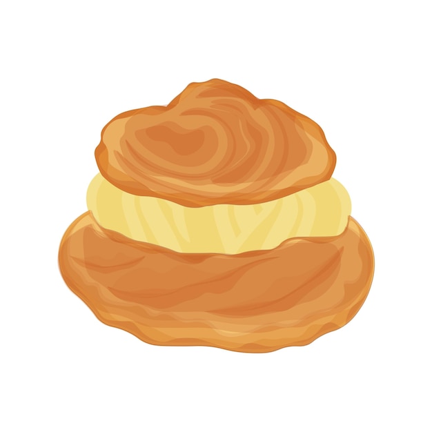 Vector vector illustration logo choux cream puff cake