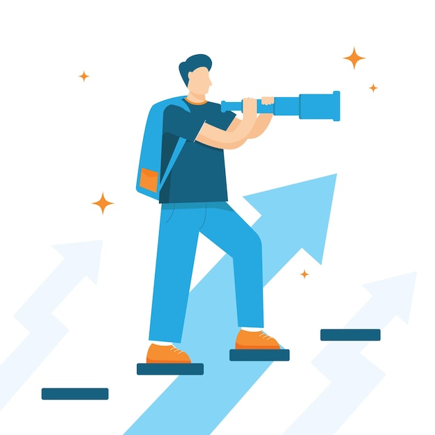 Vector vector illustration student vison