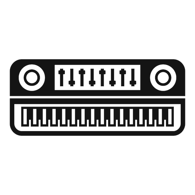 Vector vector illustration of a synthesizer keyboard icon