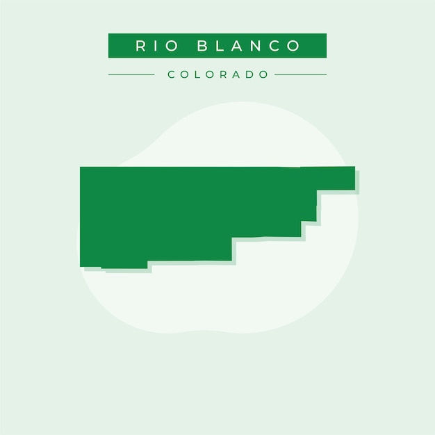 Vector vector illustration vector of rio blanco map colorado