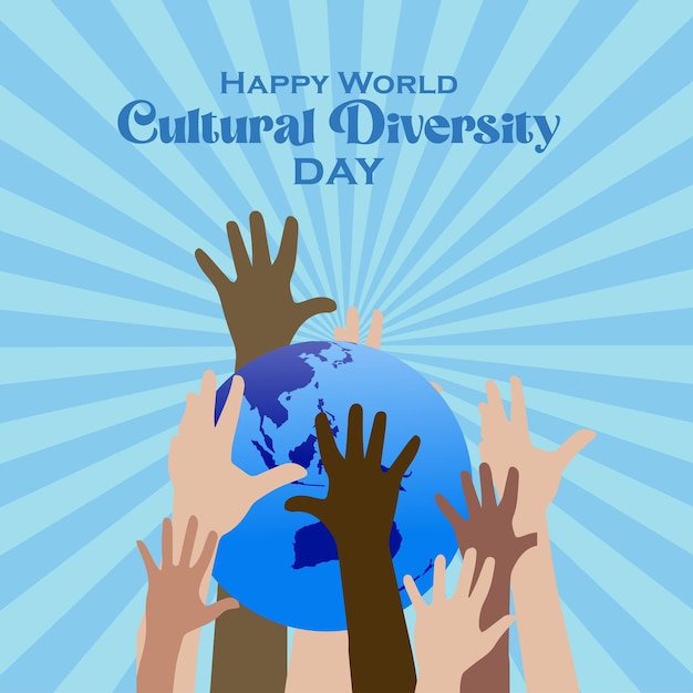 Vector vector illustration of world day for cultural diversity