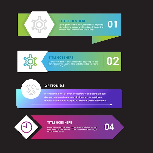 Vector vector infographic design template with 3 options or steps