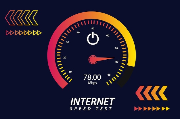 Vector vector internet speed test template