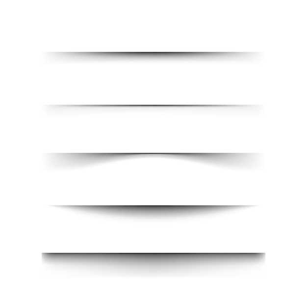 Vector vector isolated shadows and page dividers
