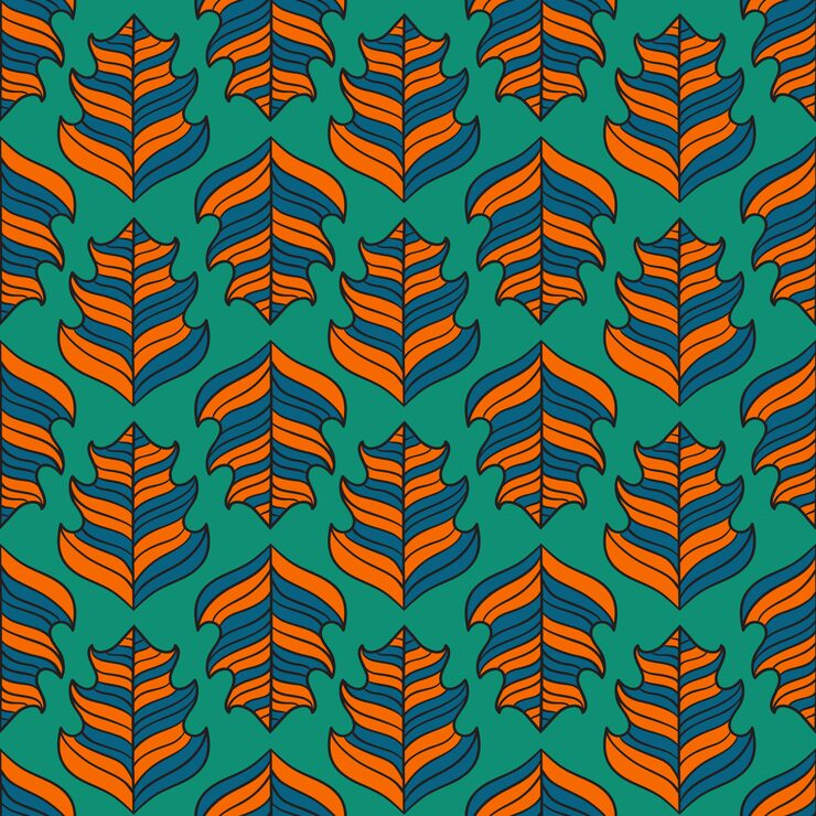 vector leaf seamless pattern