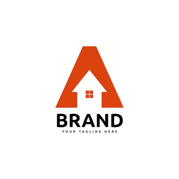 vector a letter logo design with real estate concpet
