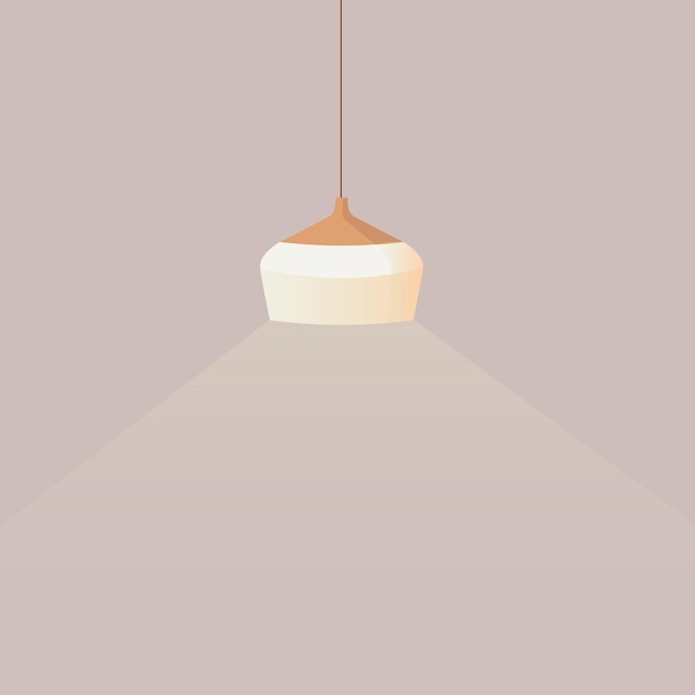Vector vector a modern ceiling lamp in a cartoon style an element of a modern interior vector illustration