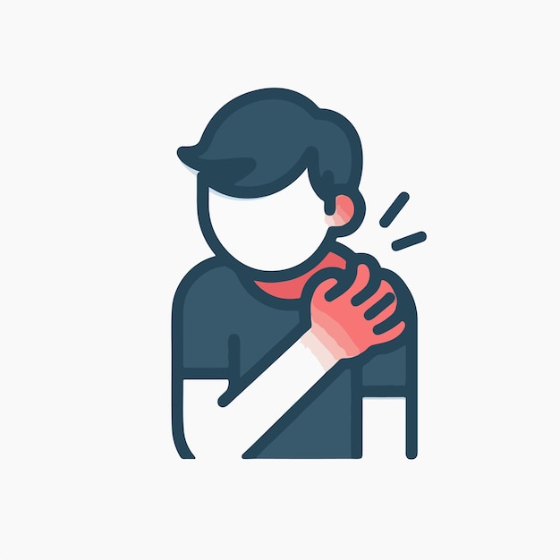 Vector vector of a person who is sick with itching in a flat design style