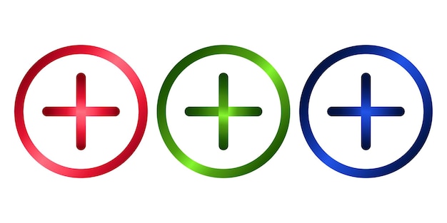 Vector vector of plus sign in circle