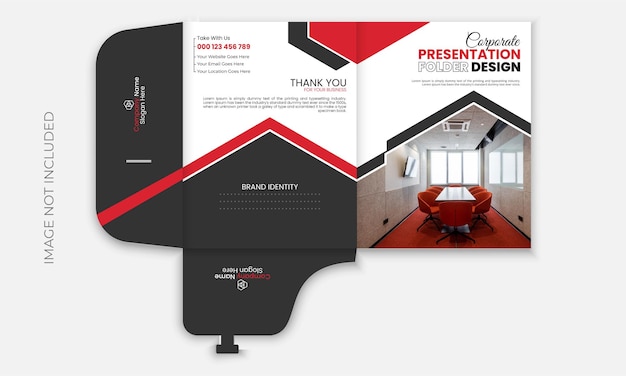 Vector vector presentation folder design template modern business marketing folder design