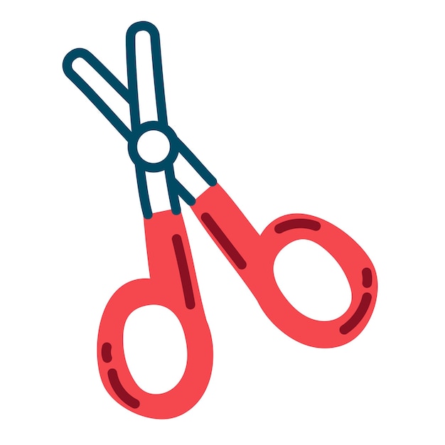 Vector vector scissors flat sign symbol icon isolated on white background
