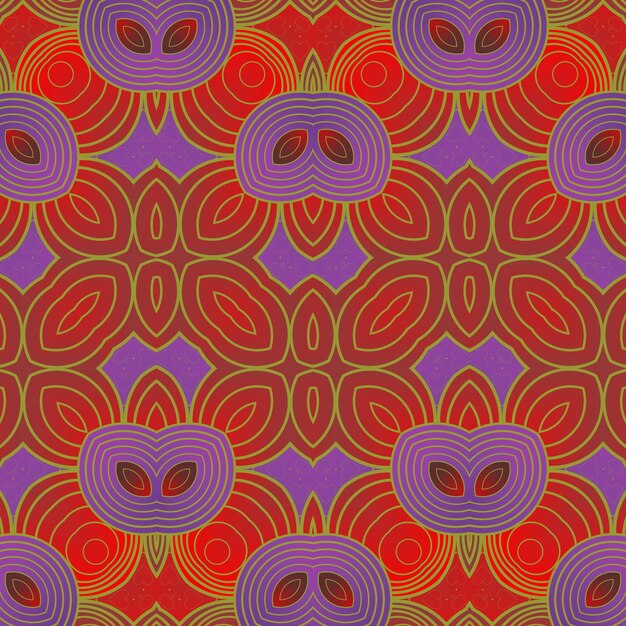 Vector vector seamless pattern colorful ethnic ornament arabesque style