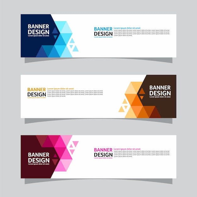vector set of landscape banner background design concept web background business layout template