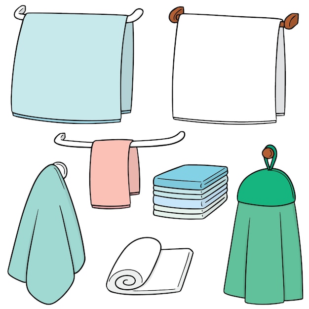 Vector vector set of towels