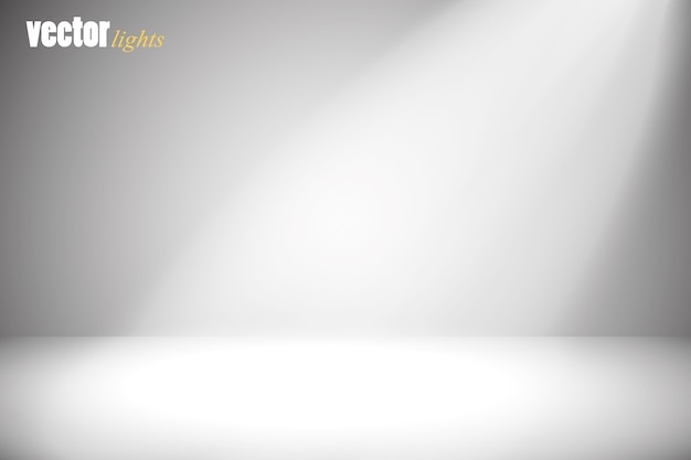 Vector vector spotlights on gray background