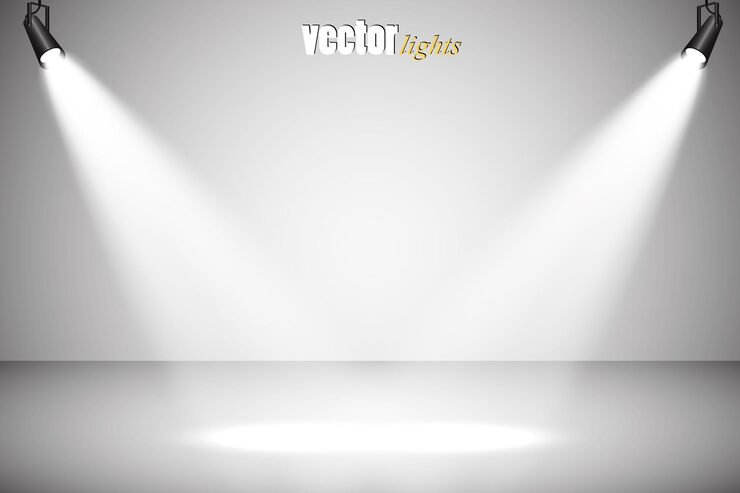 Vector Spotlights. Scene Light Effects Vector. Glow light effect.