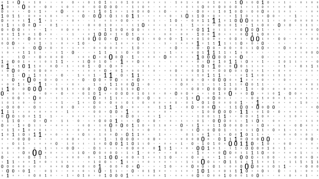 Vector vector streaming binary code background matrix background with numbers 10 coding or hacking concept vector illustration