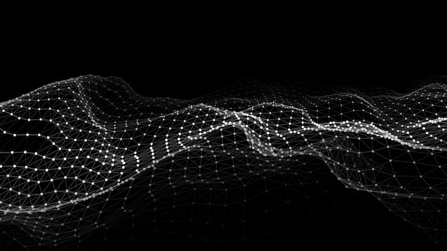 Vector vector technology background plexus effect abstract polygonal background with connecting dots and lines connection technology background