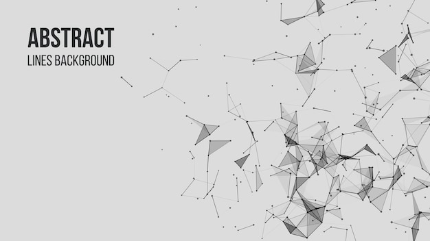 Vector vector technology background plexus effect abstract polygonal background with connecting dots and lines connection technology background