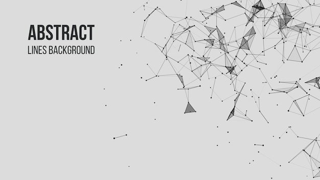 Vector vector technology background plexus effect abstract polygonal background with connecting dots and lines connection technology background