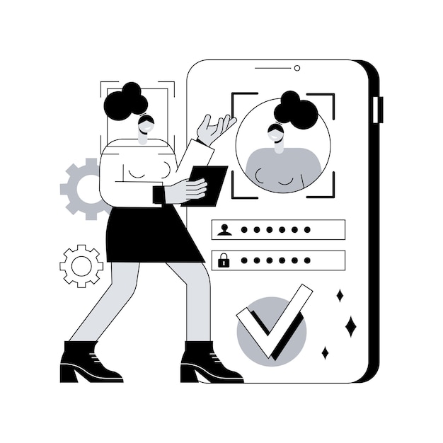 Vector verification technologies abstract concept vector illustration