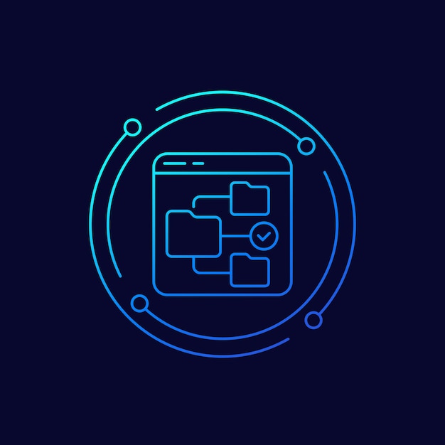 Vector version control icon linear design