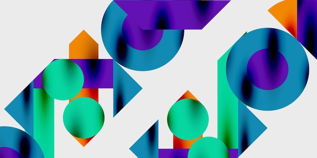 Vector vibrant abstract background circles with smooth gradients creating a dynamic and modern design ideal for creative tech or contemporarythemed projects