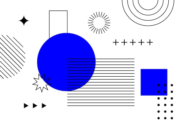 Vector vibrant and minimalist geometric art