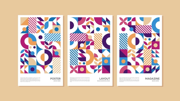 Vector vibrant pop art geometrics explore dynamic vector layouts in enthralling colors